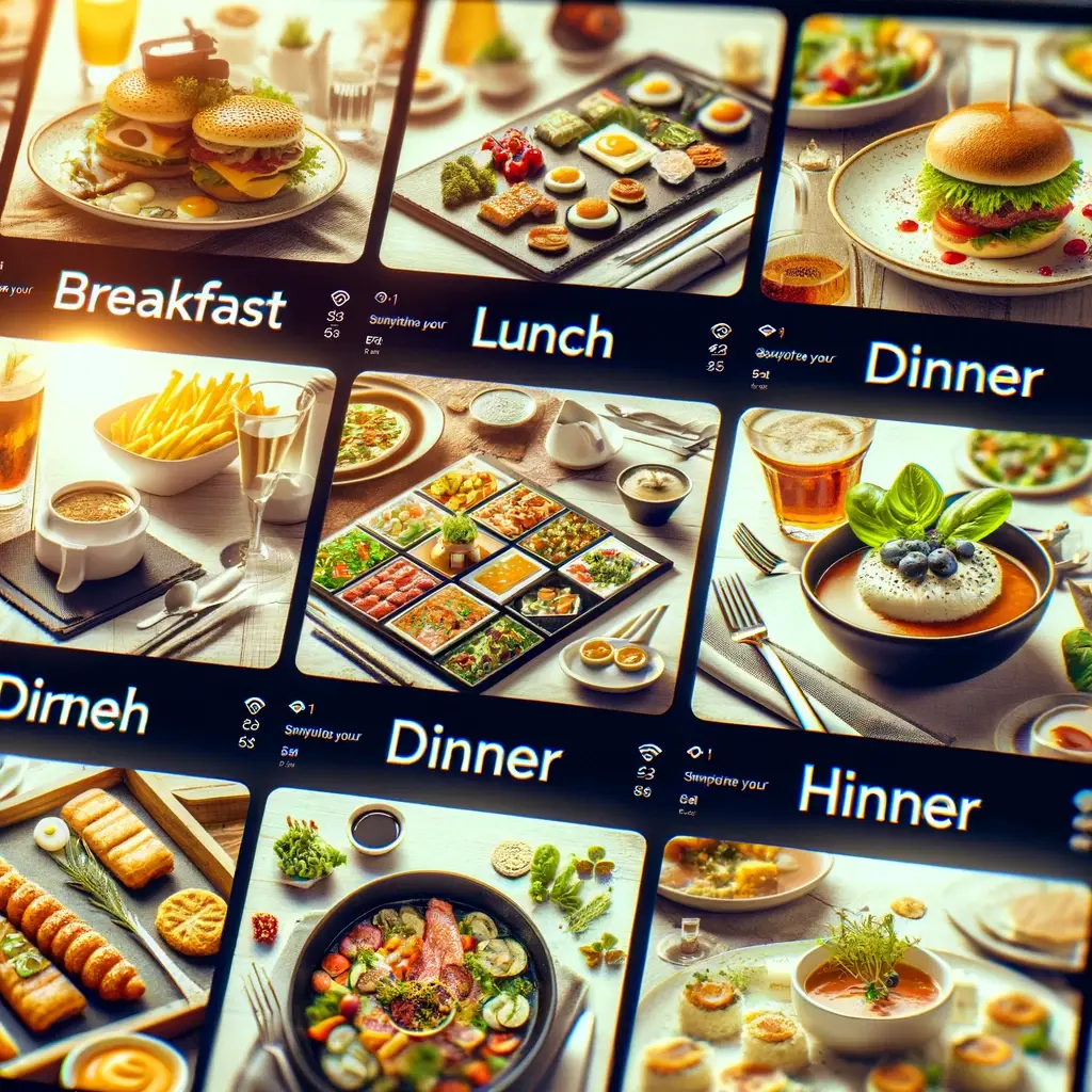 Digital QR Code Menu Featuring multiple meal periods